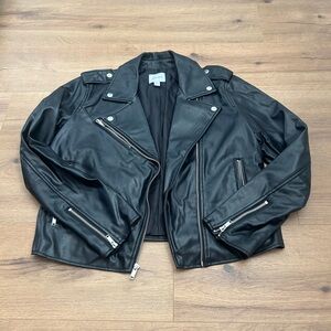 Nine West Black Leather Jacket